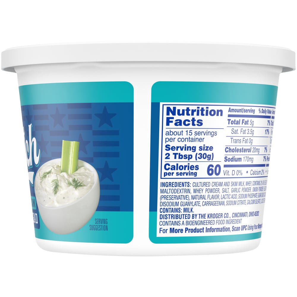 slide 3 of 3, Kroger Creamy Ranch Sour Cream Dip & Spread - 16 oz, 16 oz