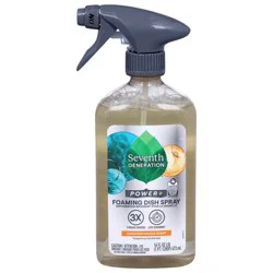 Seventh Generation Power+ Foaming Mandarin Orange Scent Dish Spray 16 fl oz