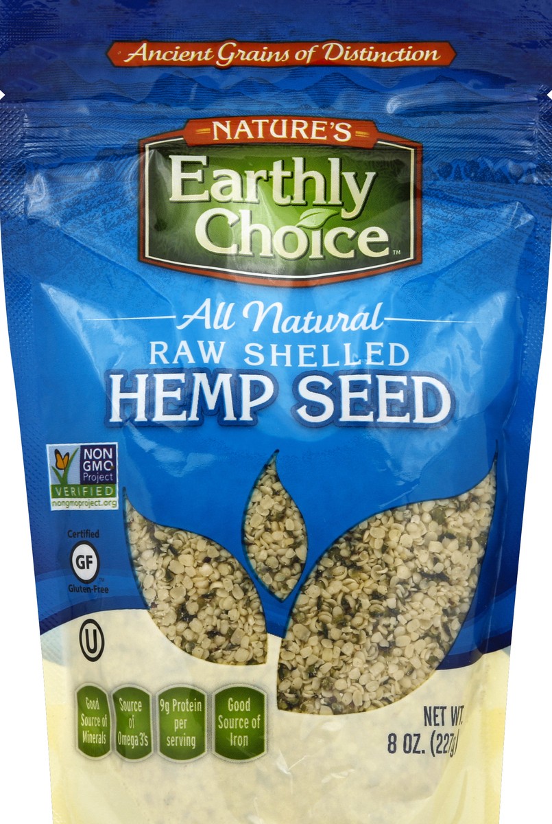 slide 1 of 4, Nature's Earthly Choice Raw Shelled Hemp Seed, 8 oz