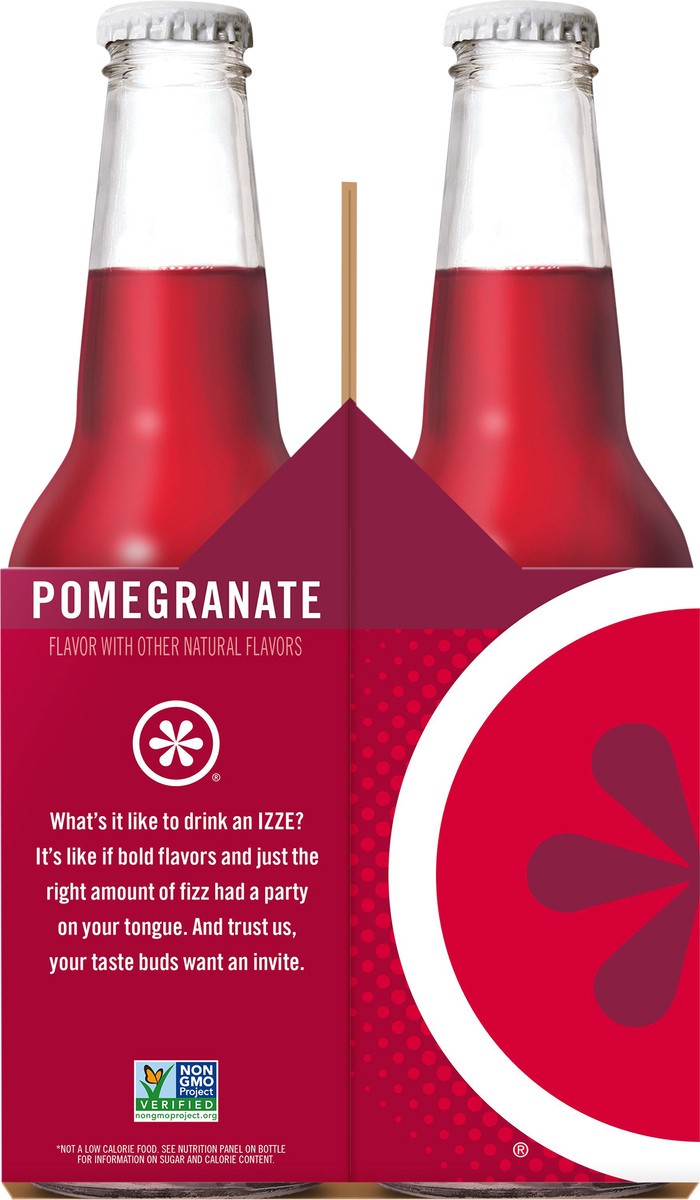slide 5 of 6, Izze Pomegranate Sparkling Juice 4Pk, 48 oz
