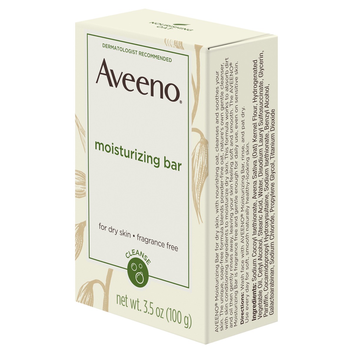 slide 4 of 7, Aveeno Active Naturals Moisturizing Bar for Dry Skin, 3.5 oz