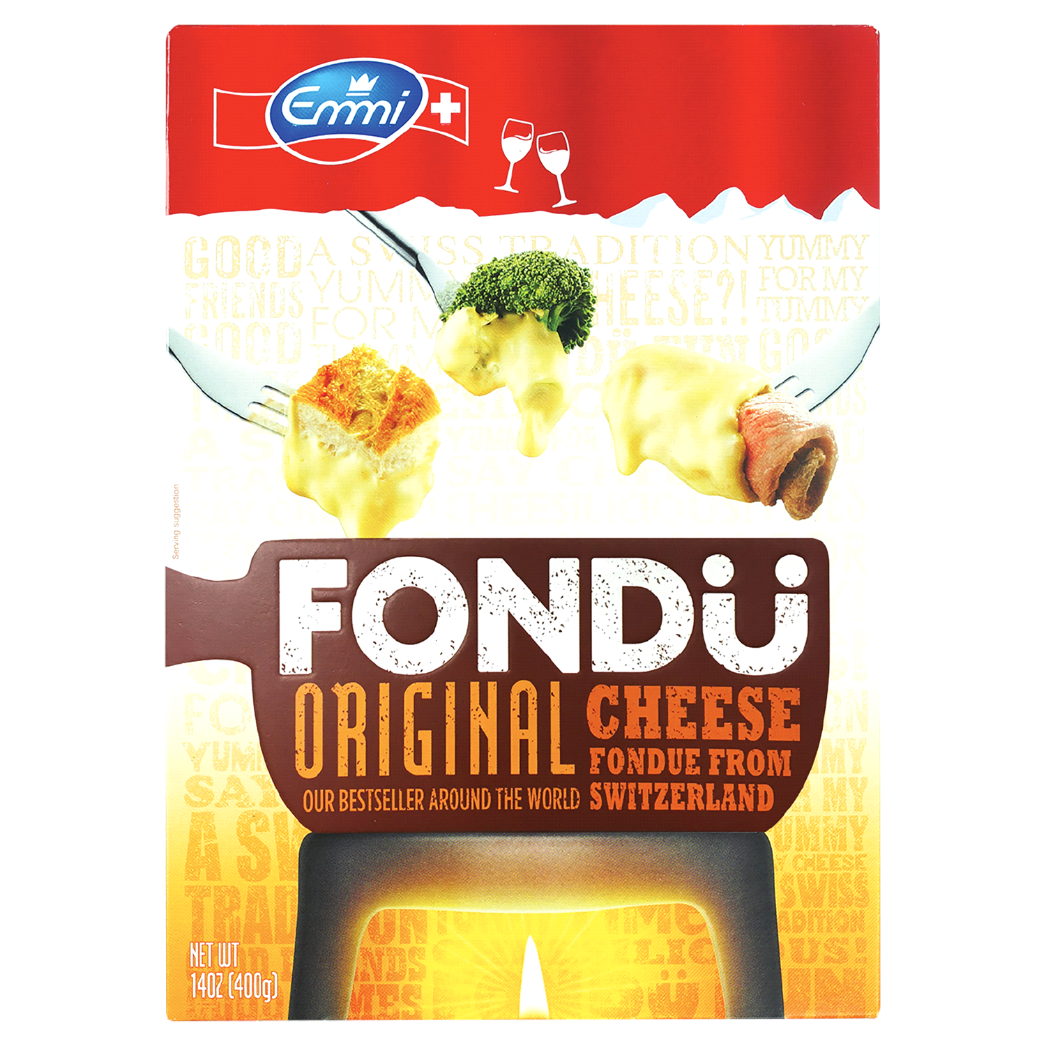 slide 1 of 2, Emmi Original Fondue Cheese from Switzerland, 14 oz