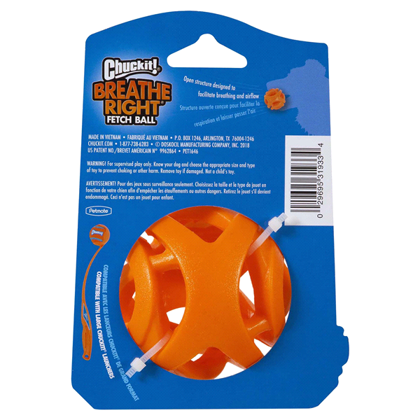 slide 5 of 9, Chuckit! Breathe Right Fetch Ball Dog Toy, Large, 1 ct
