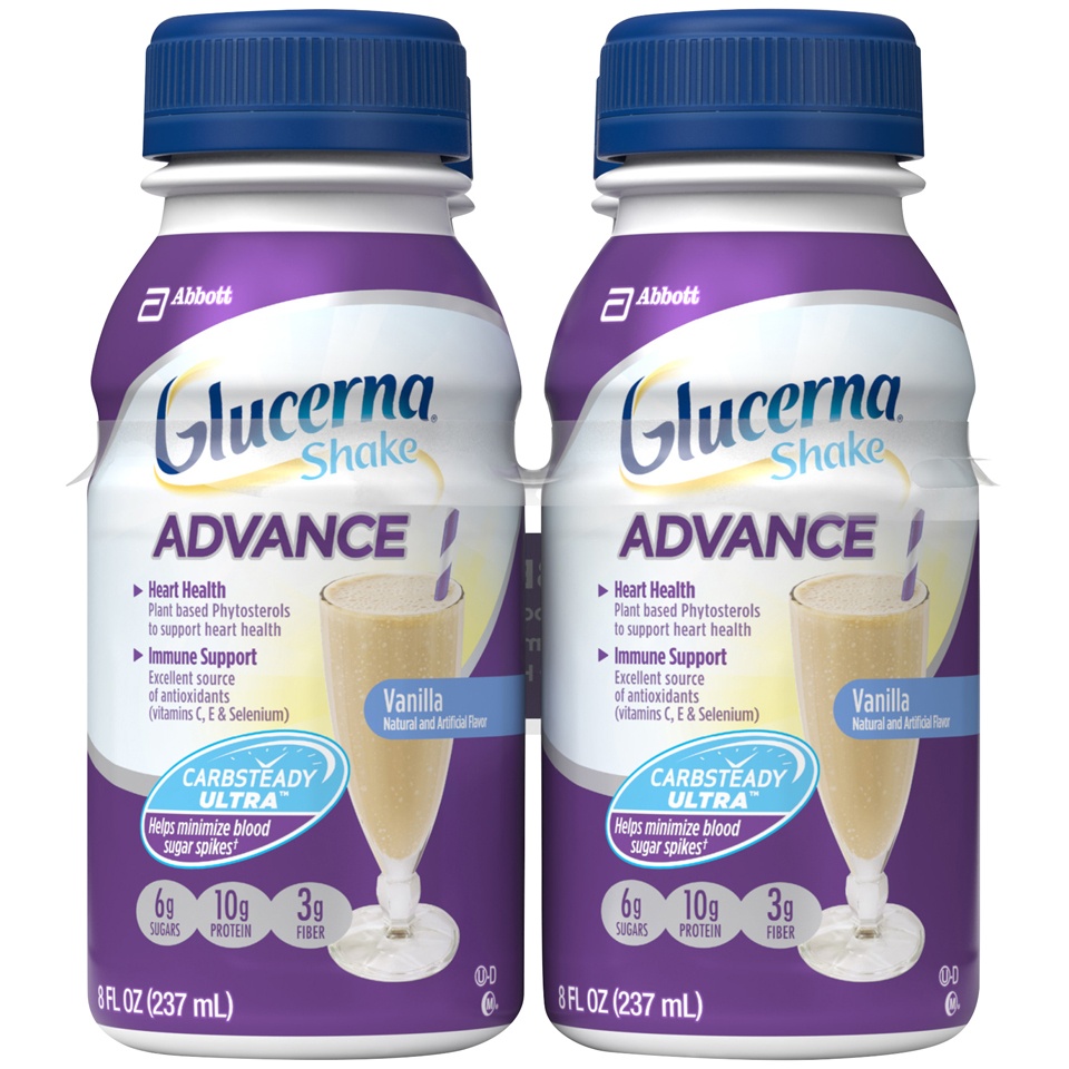 slide 1 of 4, Glucerna Advance Vanilla Shake, 4 ct; 8 fl oz