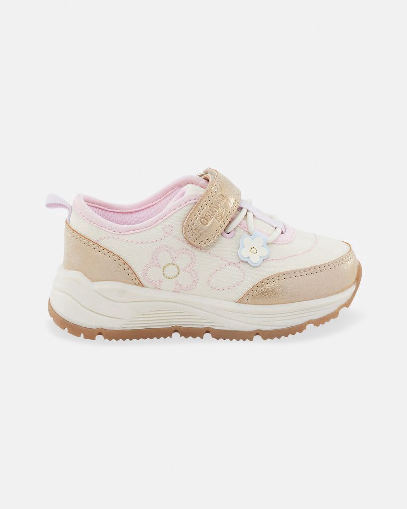 slide 6 of 6, Oshkosh Toddler Girl Athletic Shoes - Tan/Gold Cream 4, 1 ct