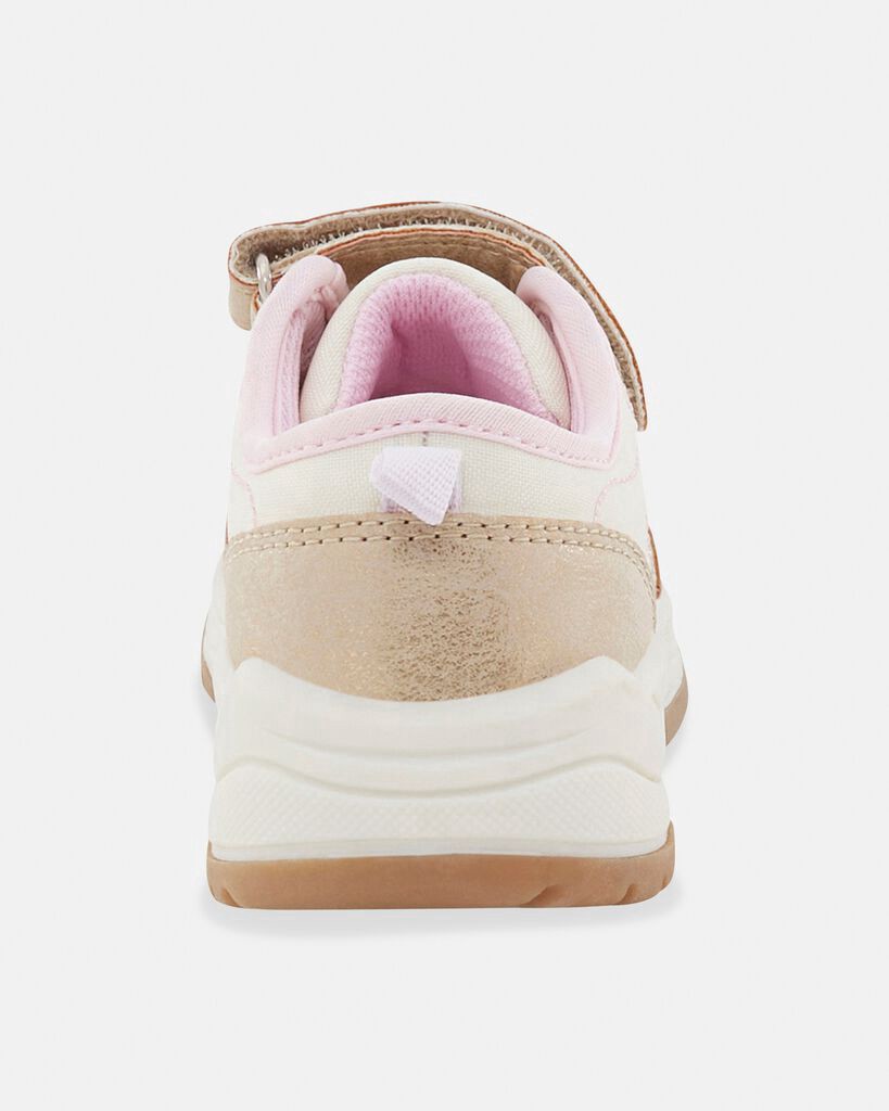 slide 4 of 6, Oshkosh Toddler Girl Athletic Shoes - Tan/Gold Cream 4, 1 ct