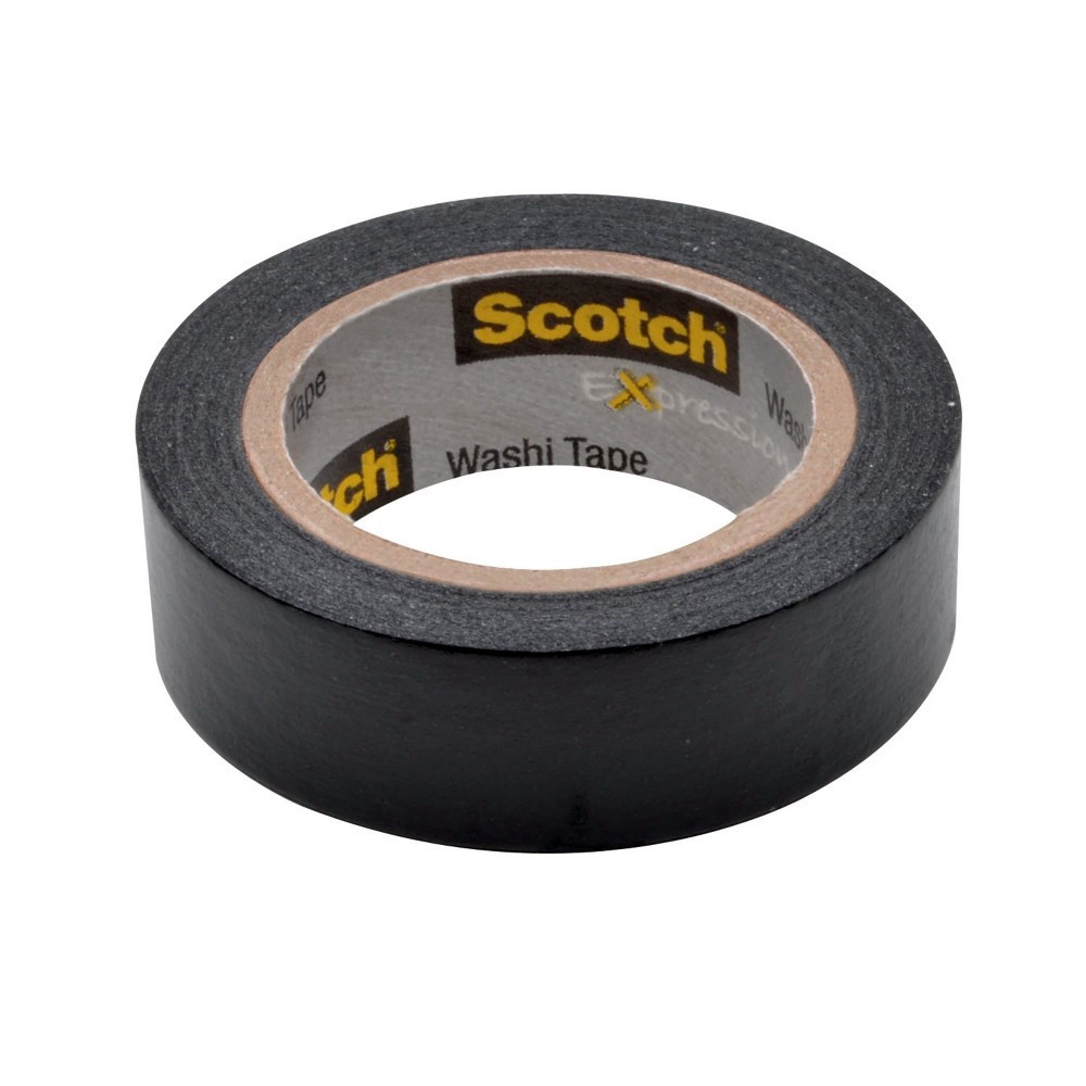 slide 2 of 2, Scotch Washi Tape, Black, 1 ct