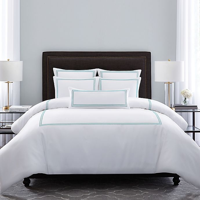 slide 1 of 1, Wamsutta MICRO COTTON Triple Baratta Stitch King Comforter Set - Seaglass, 1 ct