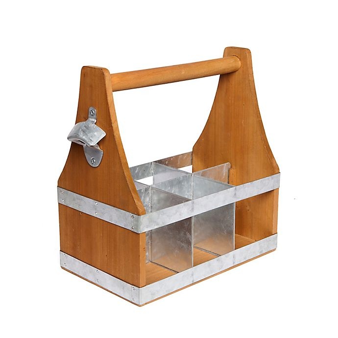 slide 1 of 4, Core Bamboo Beer Caddy, 1 ct