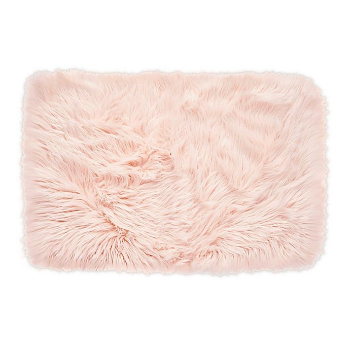 slide 1 of 6, SALT Arctic Faux Accent Rug - Blush, 2 ft x 3 ft