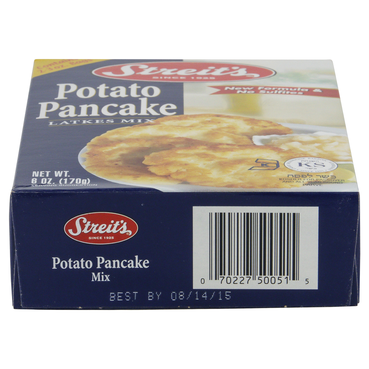 slide 3 of 6, Streit's Low Sodium Potato Pancake Mix, 6 oz