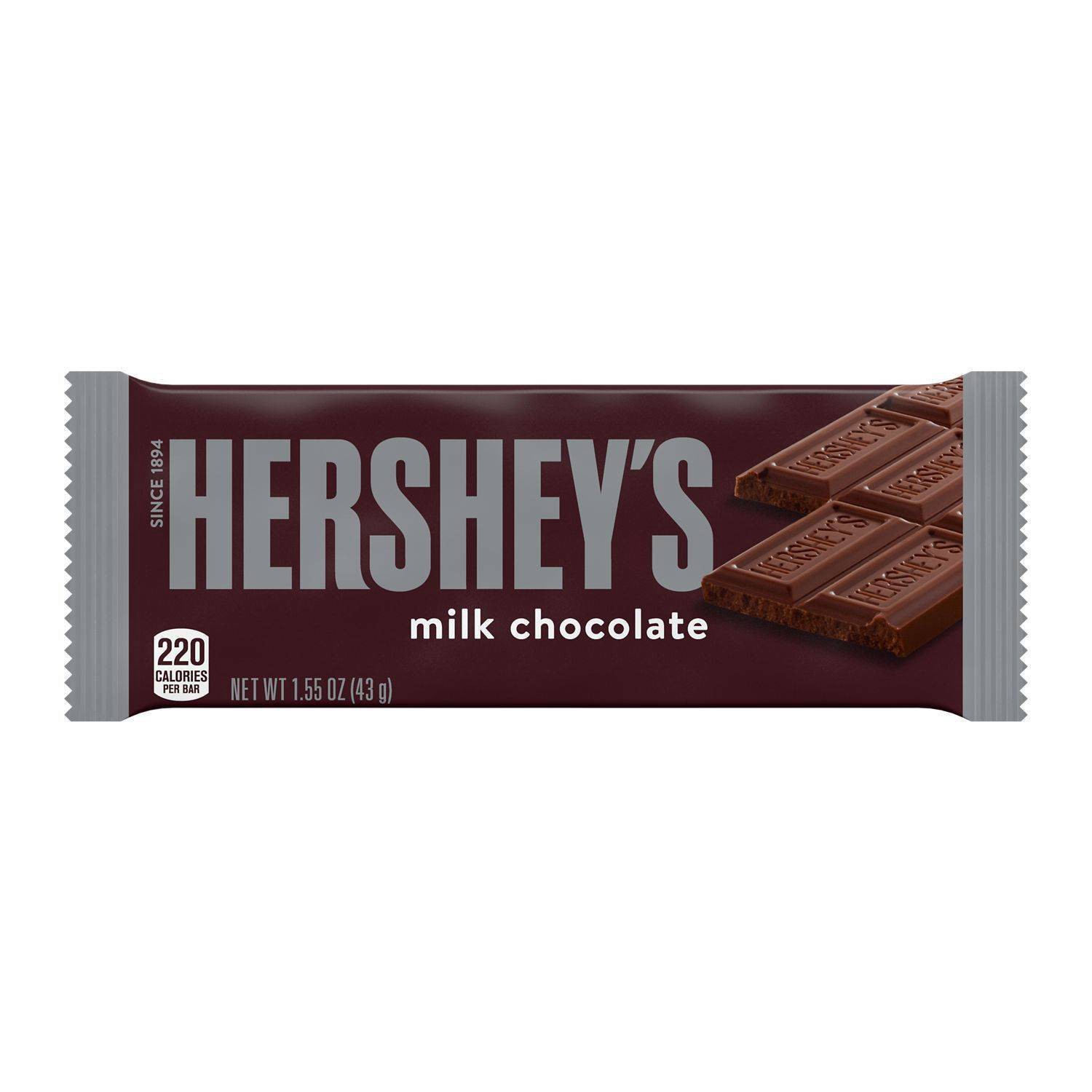 slide 1 of 5, Hershey's Milk Chocolate Bar, 1.55 oz