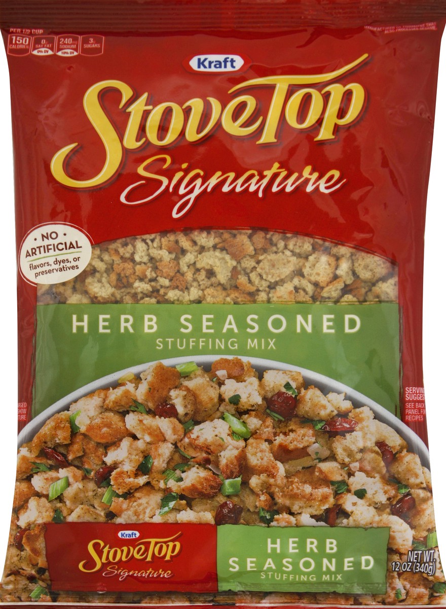 slide 2 of 5, Stove Top Signature Herb Seasoned Stuffing Mix, 6 oz