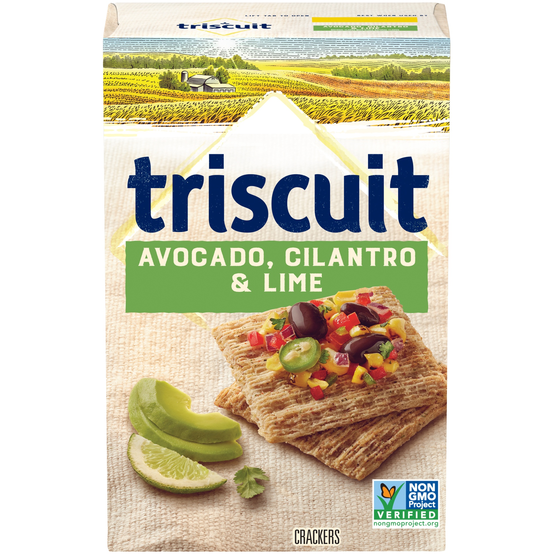 slide 1 of 1, Triscuit Avocado, Cilantro & Lime Crackers, 8.5 oz