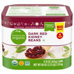 Simple Truth Dark Red Kidney Beans - 4 ct; 15 oz