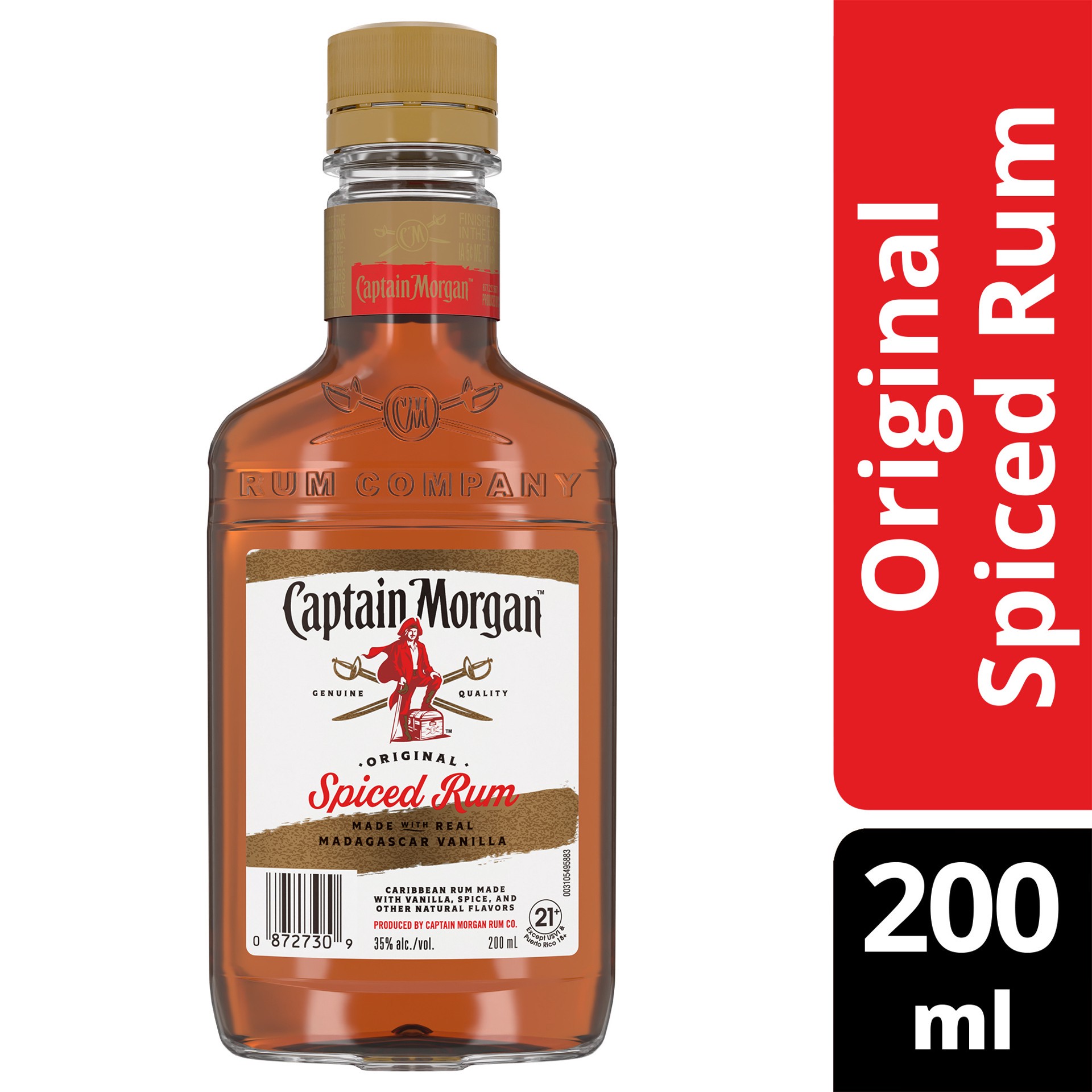 slide 5 of 5, Captain Morgan Original Spiced Rum, 200 ml