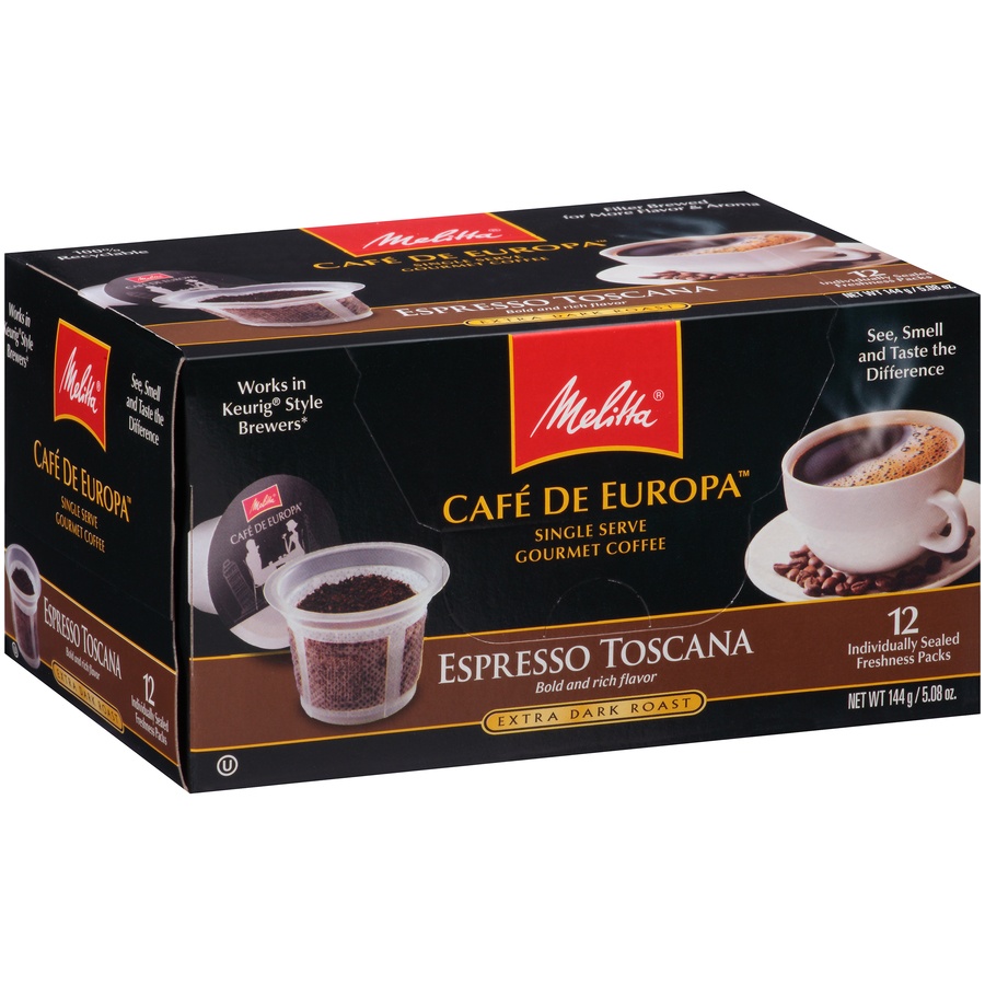 slide 2 of 7, Melitta Cafe De Europa Espresso Toscana Single Serve, 12 ct