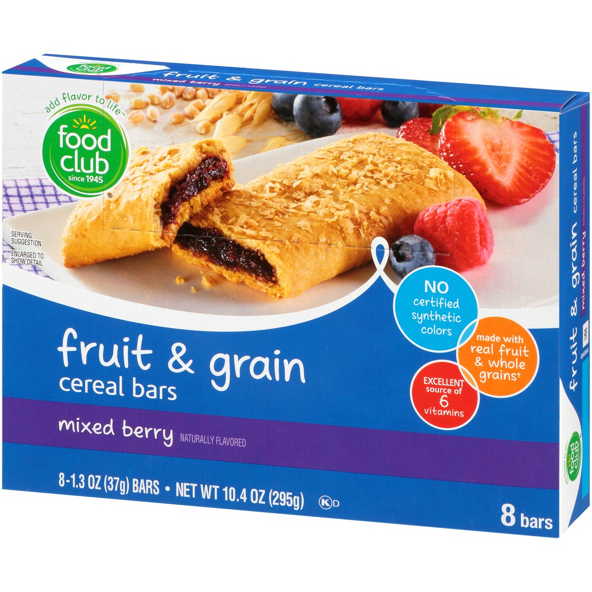 slide 3 of 9, Food Club Mixed Berry Fruit & Grain Cereal Bars, 10.4 oz