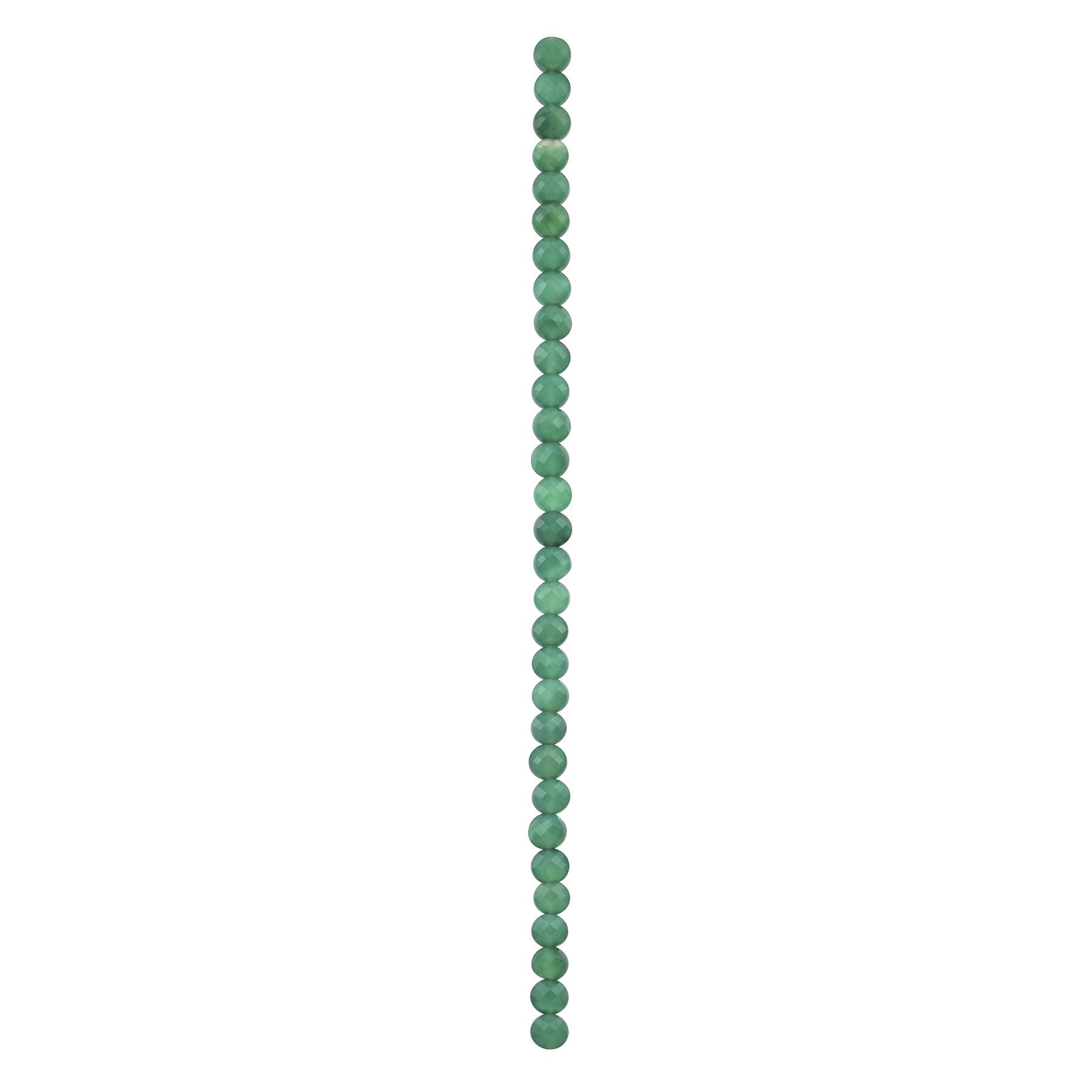 slide 2 of 3, Green Faceted Agate Coin Beads, 6mm By Bead Landing, 6 mm