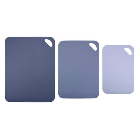slide 1 of 4, Mixed Blue 3 Piece Polypropylene Cutting Mat Set By Makery, 3 ct