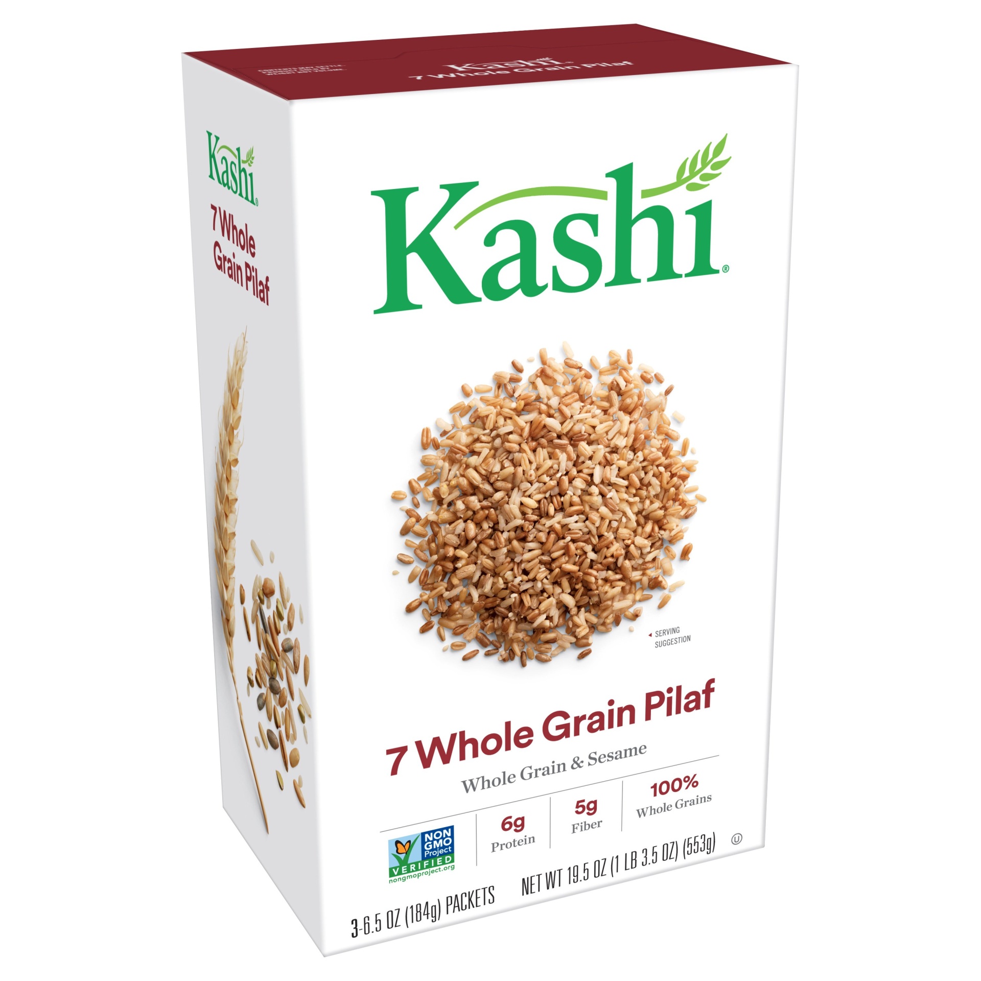 slide 1 of 7, Kashi 7 Whole Grain Pilaf, 19.5 oz