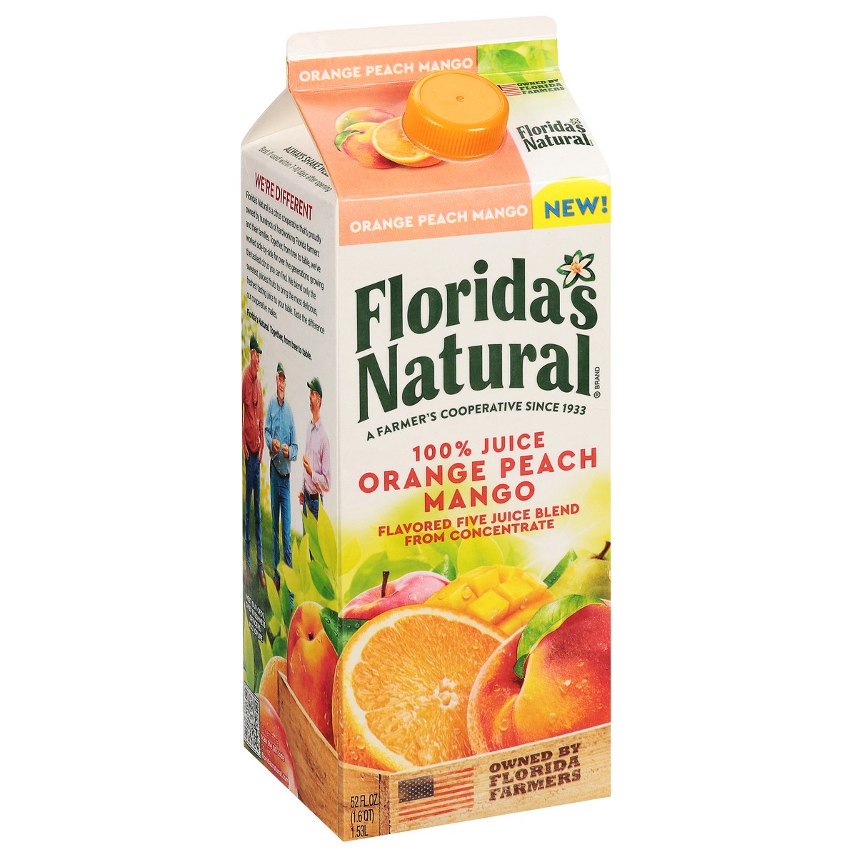 slide 3 of 14, Florida Natural Orange Peach Mango, 52 fl