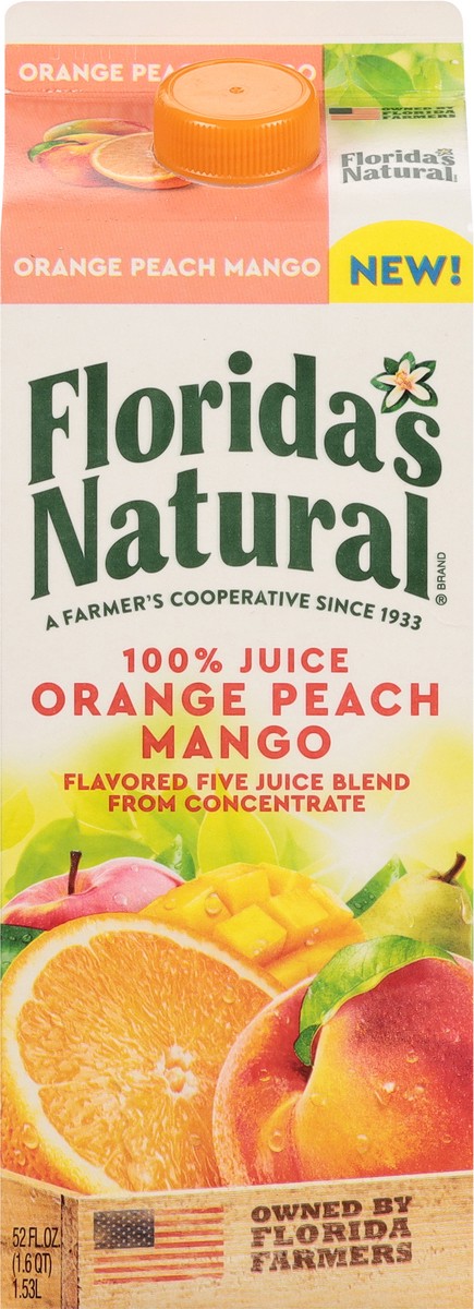 slide 6 of 14, Florida Natural Orange Peach Mango, 52 fl