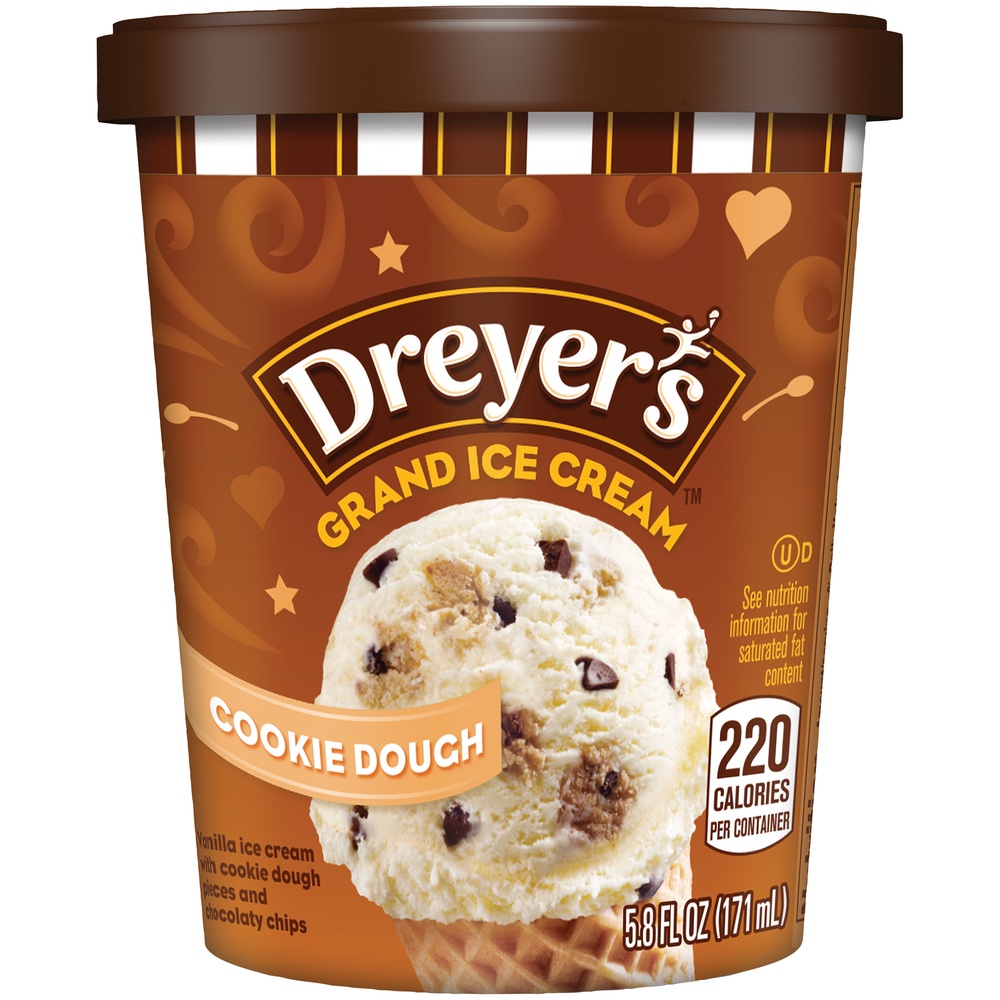 slide 2 of 7, Dreyer's Grand Cookie Dough Ice Cream, 5.8 fl oz