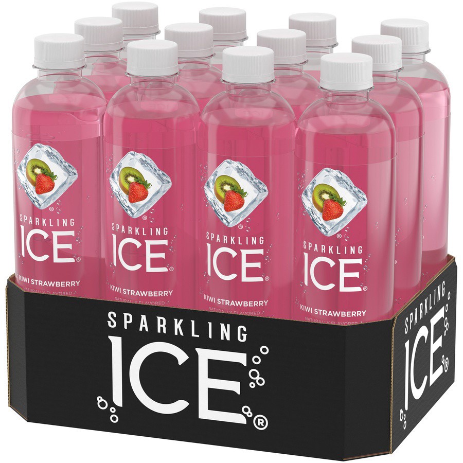 slide 3 of 6, Sparkling ICE Zero Sugar Kiwi Strawberry Sparkling Water 12 - 17 fl oz Bottles, 12 ct