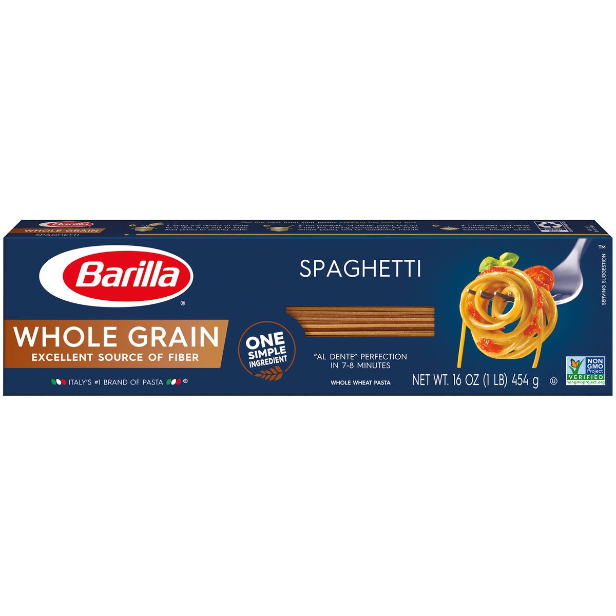slide 1 of 8, Barilla Whole Grain Spaghetti Pasta - 16oz, 