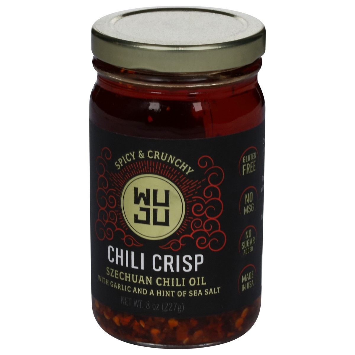 slide 13 of 14, WUJU Chili Crisp, Spicy & Crunchy, 8 oz