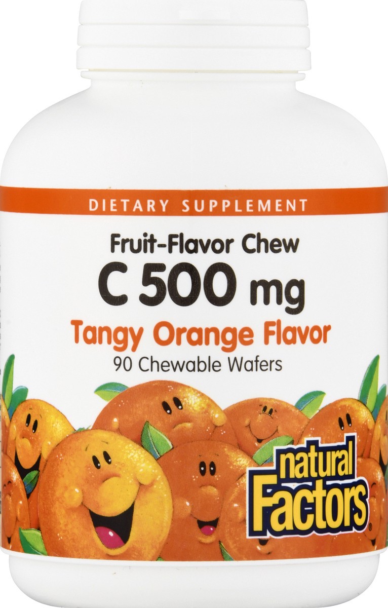 slide 1 of 2, Natural Factors Vitamin C Fruit-Flavor Chew, 272 g