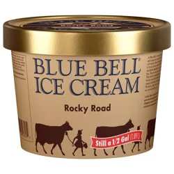 Blue Bell Rocky Road Ice Cream Half Gallon, 64 fl oz