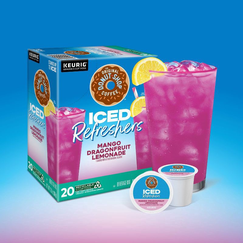 slide 11 of 13, The Original Donut Shop Iced Refreshers, Mango Dragonfruit Lemonade Flavor, Keurig Single Serve K-Cup Pods, 20 Count, 10 ct