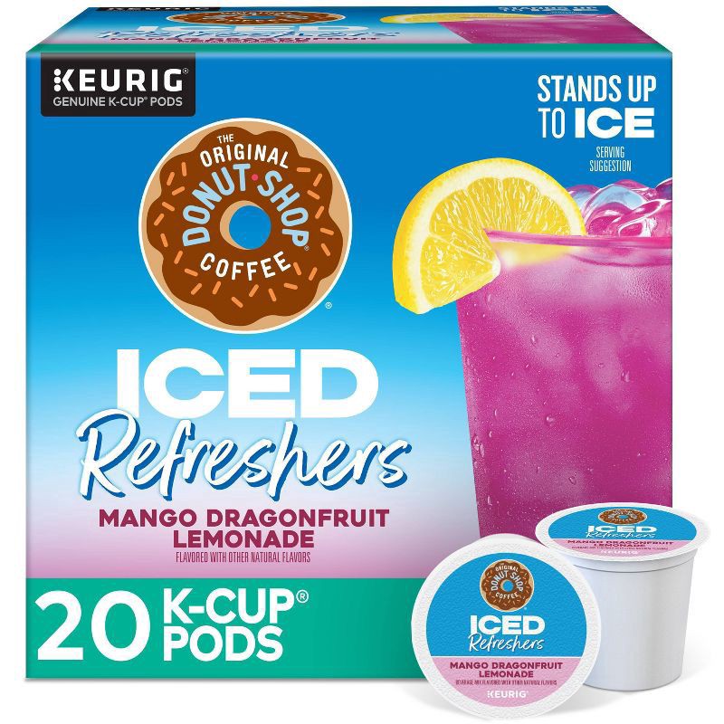 slide 1 of 13, The Original Donut Shop Iced Refreshers, Mango Dragonfruit Lemonade Flavor, Keurig Single Serve K-Cup Pods, 20 Count, 10 ct