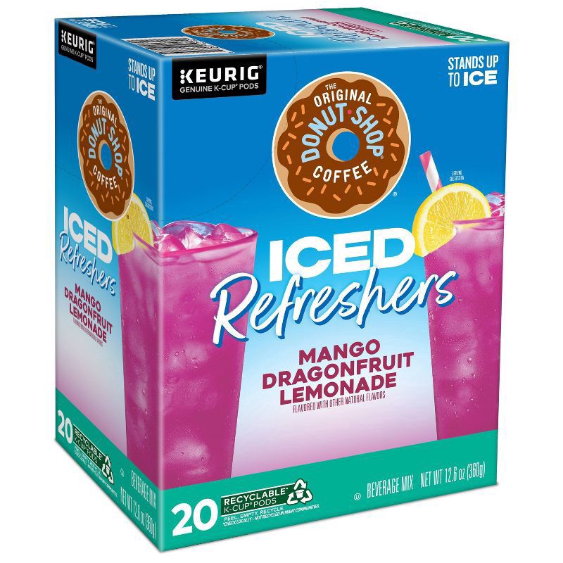 slide 10 of 13, The Original Donut Shop Iced Refreshers, Mango Dragonfruit Lemonade Flavor, Keurig Single Serve K-Cup Pods, 20 Count, 10 ct
