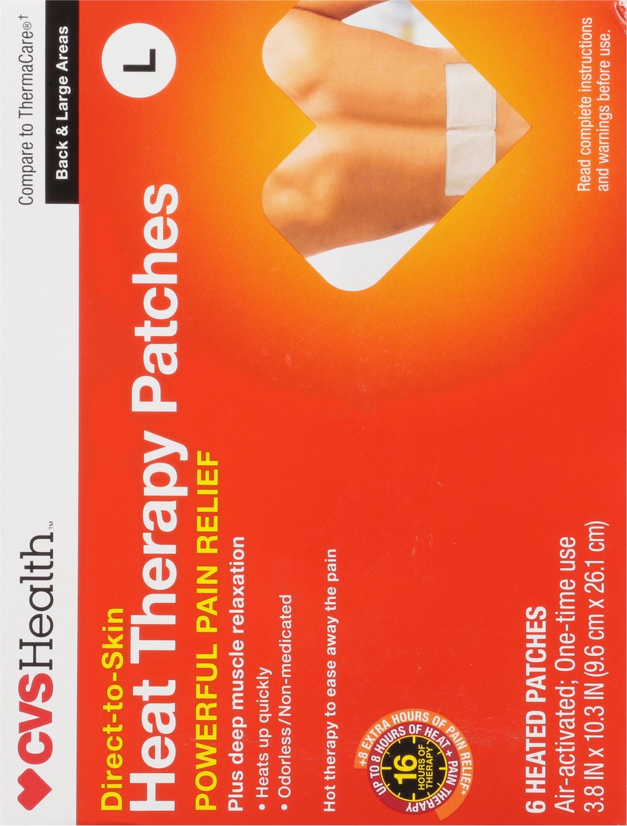 slide 4 of 15, CVS Health Heat Therapy Patches, Large, 6Ct, 1 ct