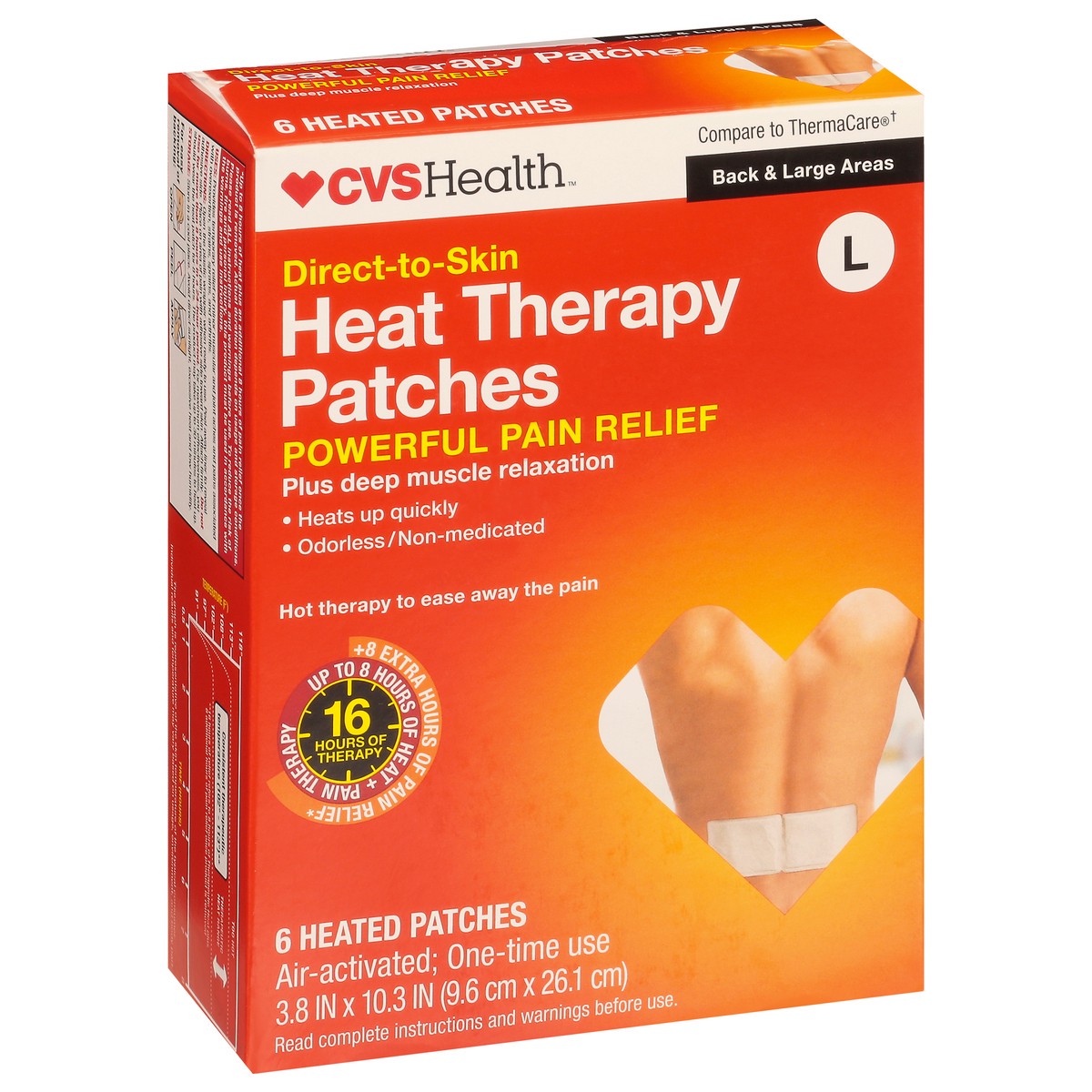 slide 9 of 15, CVS Health Heat Therapy Patches, Large, 6Ct, 1 ct