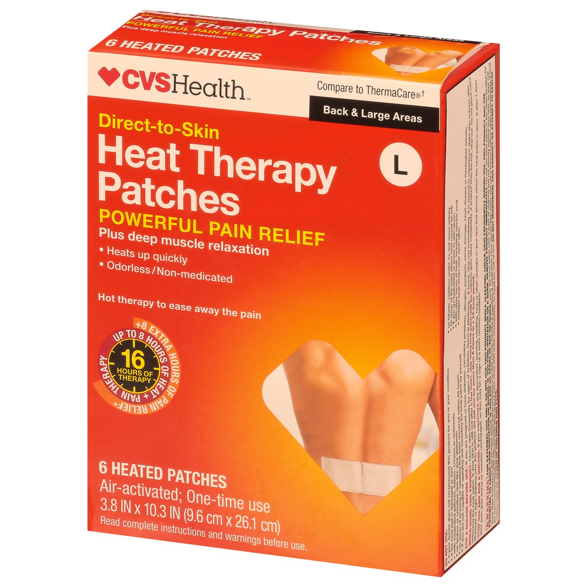 slide 2 of 15, CVS Health Heat Therapy Patches, Large, 6Ct, 1 ct