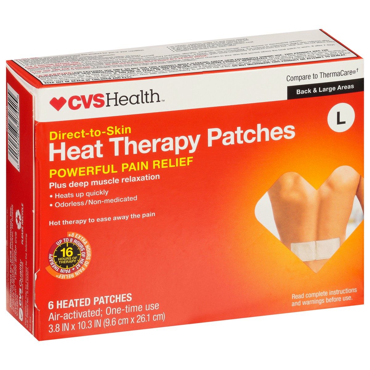 slide 15 of 15, CVS Health Heat Therapy Patches, Large, 6Ct, 1 ct