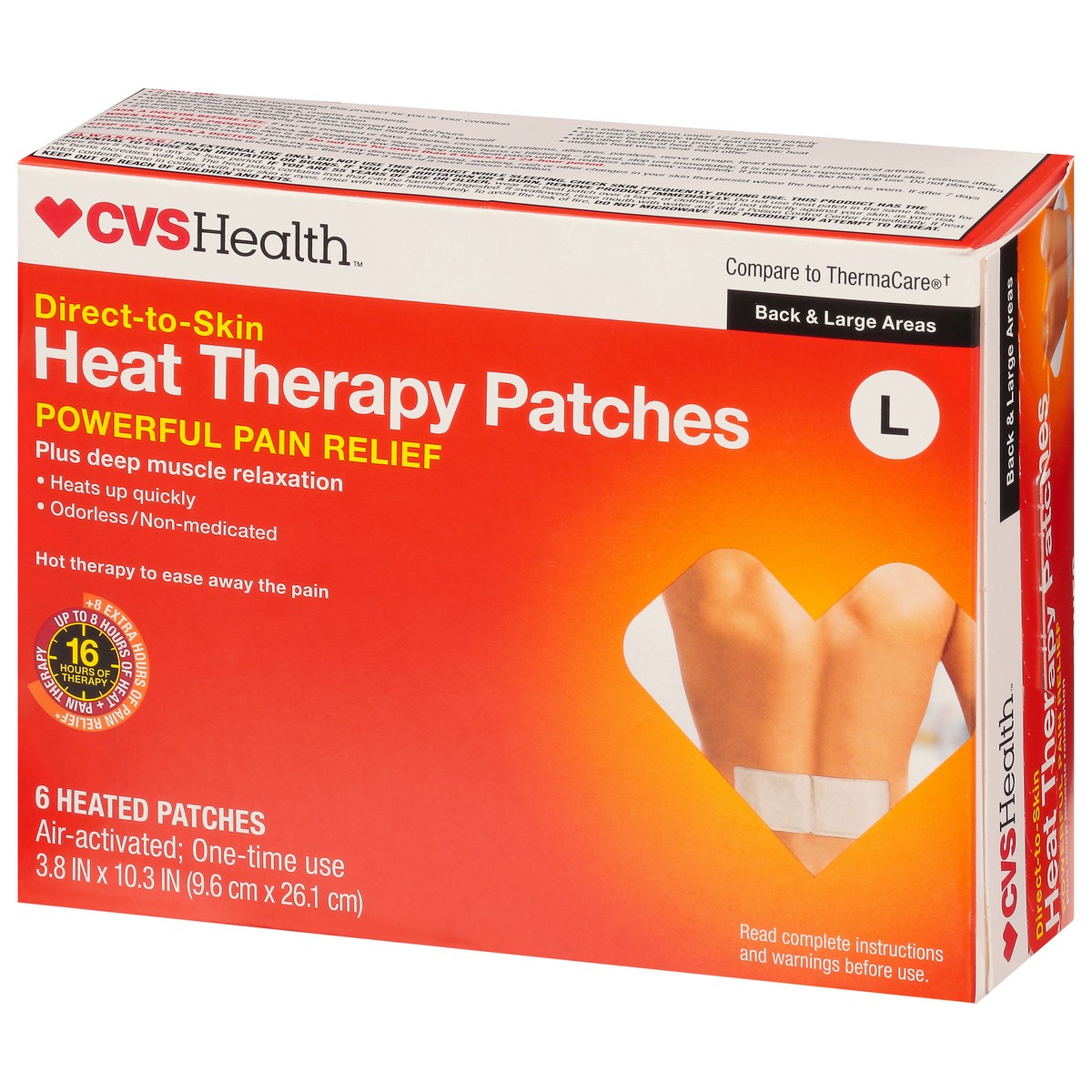 slide 7 of 15, CVS Health Heat Therapy Patches, Large, 6Ct, 1 ct