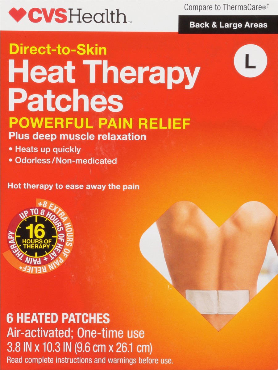 slide 5 of 15, CVS Health Heat Therapy Patches, Large, 6Ct, 1 ct