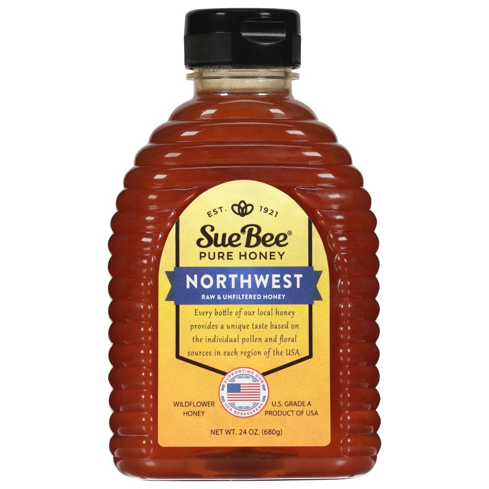 slide 2 of 2, Sue Bee Pure Northwest Raw & Unfiltered Honey 24 oz, 24 oz