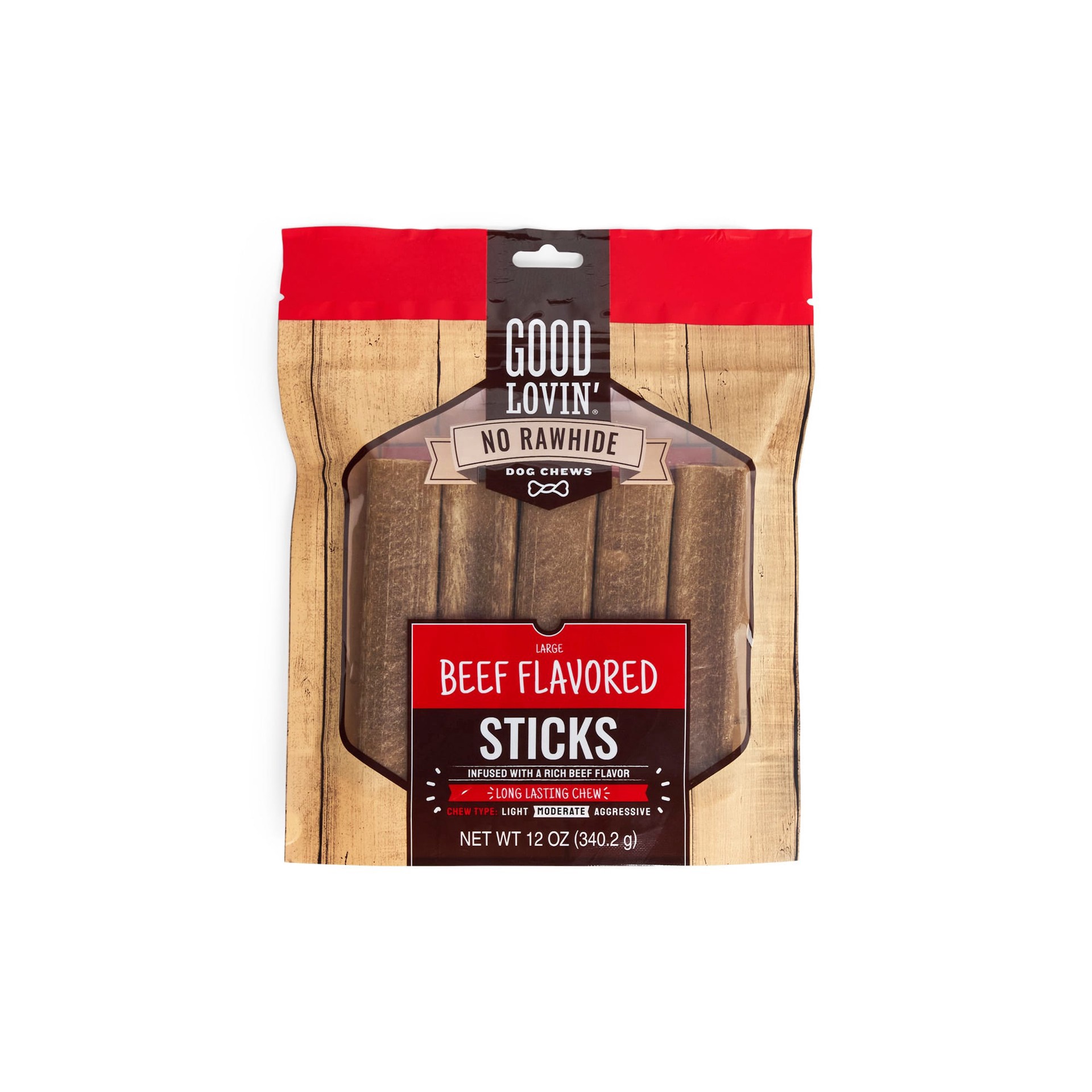 slide 1 of 1, Good Lovin' Large Beef Stick Dog Chews, 12 oz., 12 oz
