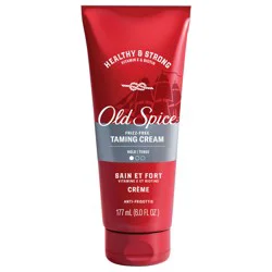 Old Spice Frizz-Free Taming Cream, Healthy & Strong with Vitamin E & Biotin, Low Hold, 6.0 FL OZ