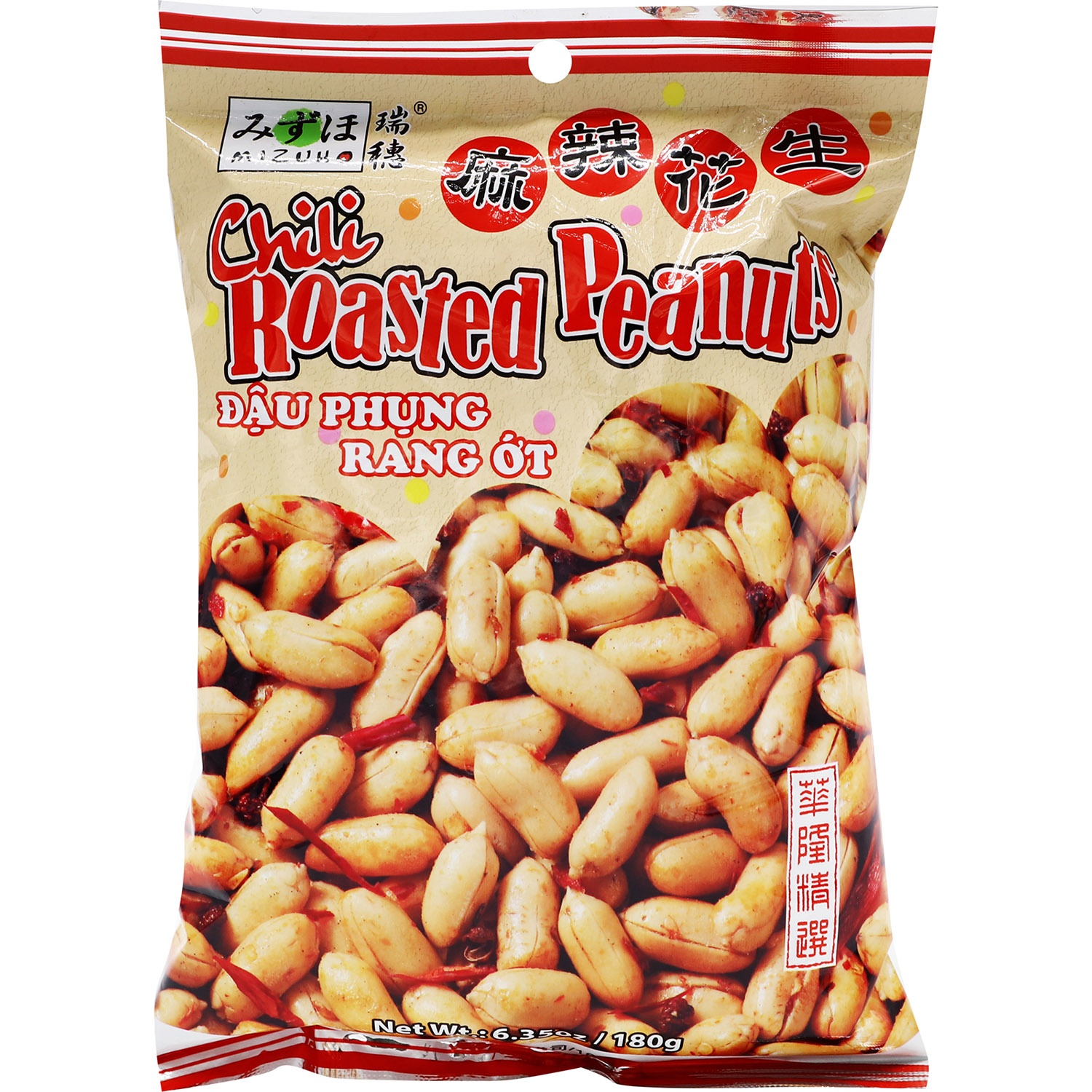 slide 1 of 1, Mizuho Roasted Peanuts-Chili, 6.35 oz