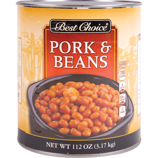 slide 1 of 1, Best Choice Pork & Beans, 112 oz