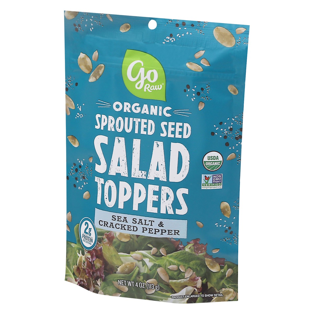 slide 3 of 9, Go Raw Organic Sea Salt & Cracked Pepper Salad Toppers 4 oz, 4 oz