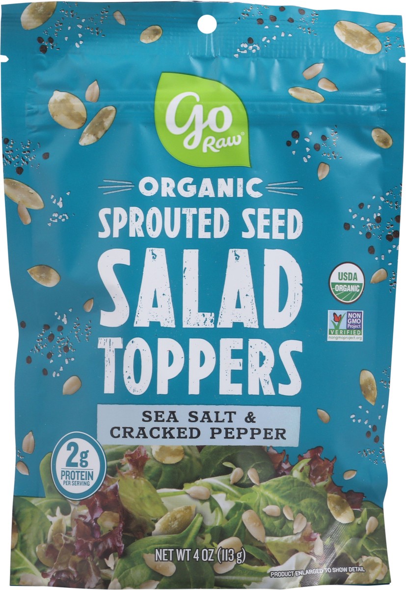 slide 4 of 9, Go Raw Organic Sea Salt & Cracked Pepper Salad Toppers 4 oz, 4 oz