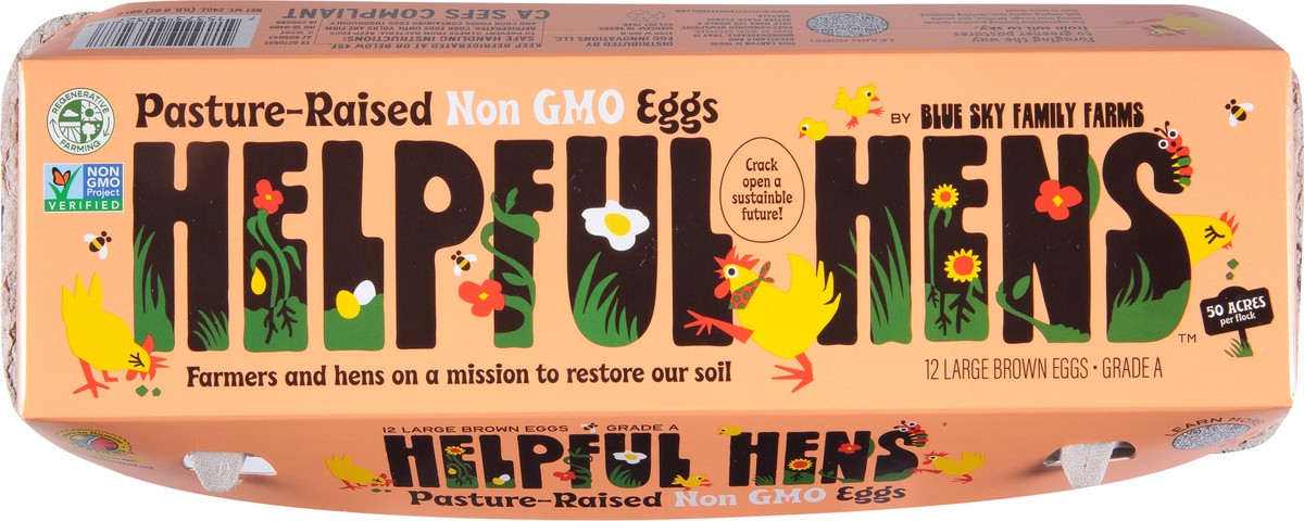 slide 3 of 13, Helpful Hens Large Pasture-Raised Brown Eggs 12 ea, 12 ct